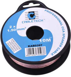 Cabletech Cablu difuzor CCA 2x1.50mm transparent 10M (KAB0397)