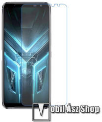  Képernyővédő fólia - Ultra Clear - 1db, törlőkendővel, A képernyő sík részét védi - ASUS ROG Phone 3 (ZS661KS) / ASUS ROG Phone 3 Strix