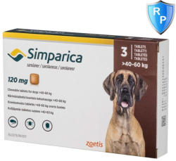 Zoetis Simparica Caine 120 mg (40-60 kg), 3 comprimate