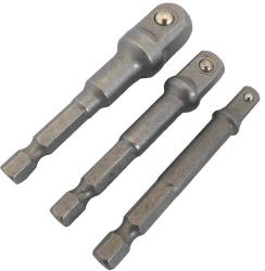 Bit és dugókulcs adapter készlet 3 részes 080087 (080087)