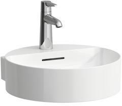 Laufen VAL Mosdó, alsó felülete csiszolt csaplyuk nélkül , Fehér LCC bevonattal H8132814001091 (H8132814001091)