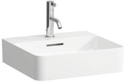 Laufen VAL Kézmosó, alsó felülete csiszolt egy csaplyuk, középen , Fehér LCC bevonattal H8162804001041 (H8162804001041)