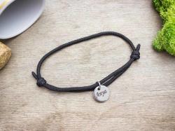 R. M. ékszer Anyai szeretet fekete paracord karkötő (12710-RM)