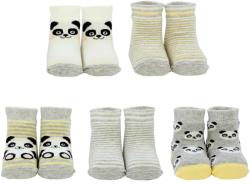 Cucamelon Cutia Roly-Poly Panda, set 5 perechi șosete de modele diferite