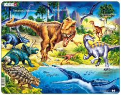 Larsen Puzzle Larsen - Dinosaurs (in Russian), 57 piese (59548) (Larsen-NB3-RU)