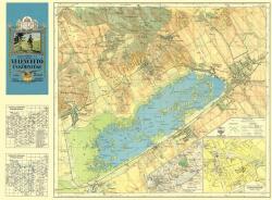 HM Velencei tó térkép antik, faximile 1929 HM