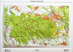 Magyar Honvédség - HM Térképészeti Kht Soproni-hegység dombortérkép Magyar Honvédség 1: 45 000 55x41 cm