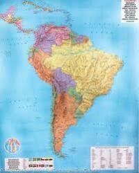Freytag & Berndt Dél-Amerika falitérkép politikai-domborzati , műanyaghengerben, 1: 8 000 000 Freytag térkép SAM P
