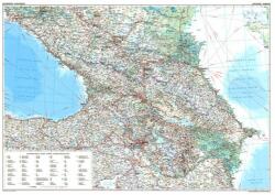 Gizi Map Kaukázus falitérkép autós fóliás Gizi Map 1: 1 000 000