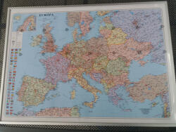  Európa falitérkép keretezett 70x50 cm Európa térkép közigazgatási magyar nyelvű