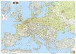 Freytag & Berndt Európa falitérkép, Európa közlekedési-domborzati falitérkép fémléces, 1: 3 500 000, (126 x 89, 5 cm) Freytag térkép AK 2201 B