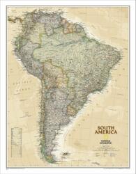 National Geographic Dél-Amerika falitérkép National Geographic antik színezésű 61x76 cm