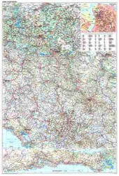 Gizi Map Szerbia, Kosovo, Montenegro falitérkép Gizi Map 1: 500 000 81x118 cm