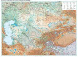 Gizi Map Kazahsztán domborzati falitérkép Gizi Map 1: 3 000 000