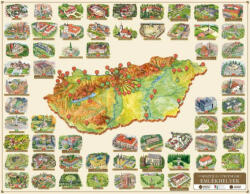 Civertan Grafikai Stúdió Magyarországi várak térkép fóliás, Várak falikép Civertan Grafikai Stúdió 95x70 cm