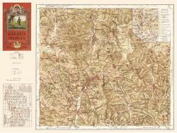 HM Karancs-Medves térkép antik, faximile 1930 HM 1: 10 000 63x46