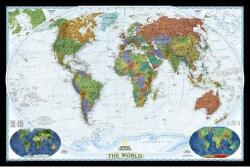 Maps International Világ országai falitérkép dekoratív poszter National Geographic politikai világtérkép angol nyelven 136x84