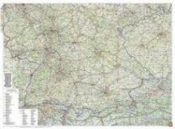 Freytag & Berndt Dél-Németország térkép fémléces, műanyaghengerben, 1: 500 000, (129 x 95 cm) Freytag AK 0207 B