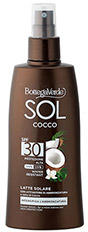 Bottega Verde - Lapte protectie solara, rezistent la apa, cu lapte de nuca de cocos, SPF 30 - SOL Cocco, 200 ML