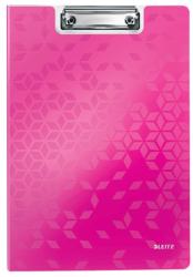 LEITZ Clipboard LEITZ WOW, dublu, polyfoam, A4, 100 coli, roz (L-41990023) - birotica-asp