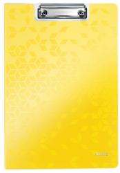 LEITZ Clipboard LEITZ WOW, dublu, polyfoam, A4, 100 coli, galben (L-41990016)