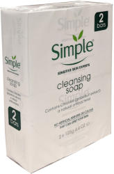 Simple Set 2 sapunuri anti-bacteriene pentru piele sensibila Simple cu extract de grapefruit si pro-vitamina B5, 2 x 125 g