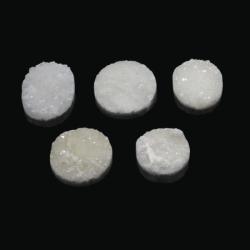 Cabochon din Cuart Alb Druzy de Forma Ovala - 26-32 x 21-26 x 5-10 mm