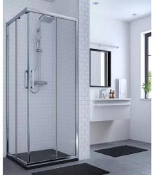 Ideal Standard Cabina de dus patrata cu usi glisante Ideal Standard Connect 2 90x90 profil alb (K966801) - neakaisa