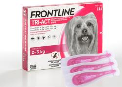 Frontline Tri-Act spot on pentru câini între 2-5 kg - 3 pipete