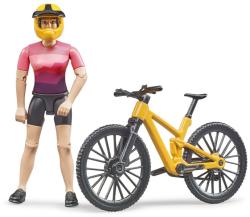 BRUDER Figurina ciclista cu bicicleta de munte, Bruder 63111 (63111) Figurina