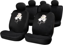 Sumex Huse scaunee auto Rose & Skull , Fata + Spate compatibile cu modelele cu Airbag in scaune Kft Auto (FUN885F)