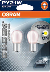 OSRAM Becuri auto PY21W 12V 21W BAU15s, Set 2 becuri semnalizare Osram Diadem Crom Kft Auto (99ZB025A)