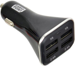Carpoint Incarcator auto Carpoint pentru USB de la priza auto , 4xUSB, 12V/ 24V, iesire 5V 6.8A Kft Auto (517012)