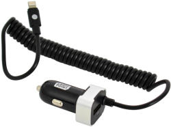 Carpoint Incarcator auto Carpoint cu cablu conector hibrid MicroUSB MFi Dock 8pin, 1x iesire USB 2.0, 2.4A , 12V/ 24V, lungime 150cm Kft Auto (517029)