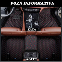 ManiaMagic Covorase auto LUX PIELE 5D Dacia Sandero II 2012-> ( 5D-030 cusatura rosie ) ManiaCars (130818-30)