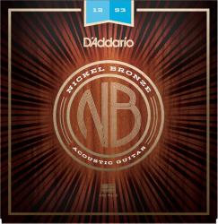 D'Addario NB1253 Nickel Bronze akusztikusgitár-húr, 12-53