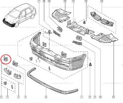 Automobile Dacia Mioveni Grila bara fara Renault Scenic , Megane 1, capac original partea dreapta 7700834257 Kft Auto (7700834257)