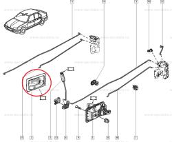 Automobile Dacia Mioveni Maner deschidere usa interior Renault R19, partea dreapta, clapeta usa originala 7700784987 Kft Auto (7700784987)