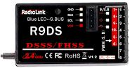 R9DS 10 csatornás , 2.4GHz vevő dsss&fhss (R9DS)