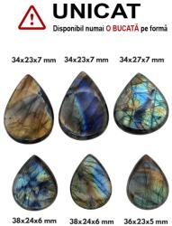 Cabochon Labradorit Picatura - 37-45 x 28-34 x 6-8 mm