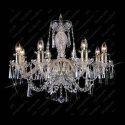 Glass LPS Lustra 8 brate cristal Bohemia L11 009/08/3-K (L11 009/08/3-K, GOLD, lip.)