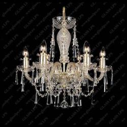 Glass LPS Lustra 6 brate cristal Boemia L11 009/06/3-K (L11 009/06/3-K, GOLD, lip.)