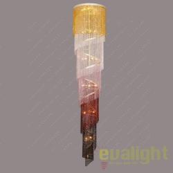 Glass LPS Lustra spirala, cristal Bohemia L15 512/36/6 color mix (L15 512/36/6 color mix)