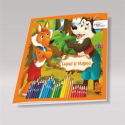 Editura Paper Dreams Carte de colorat si povesti - Lupul si Vulpea
