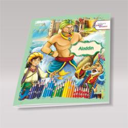 Editura Paper Dreams Carte de colorat si povesti - Aladdin