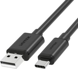Unitek USB-A apa - USB-C apa Adat- és töltőkábel 1.5m - Fekete (C14067BK)