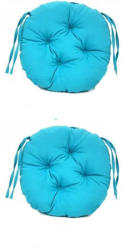 Palmonix Set Perne decorative rotunde, pentru scaun de bucatarie sau terasa, diametrul 35cm, culoare albastru, 2 buc/set (per-rot-albastrux2)
