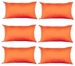Palmonix Set 6 Perne decorative dreptunghiulare, 50x30 cm, pline cu Puf Mania Relax, culoare orange (per-dec-50x30-orangex6)
