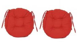 Palmonix Set Perne decorative rotunde, pentru scaun de bucatarie sau terasa, diametrul 35cm, culoare rosu, 2 buc/set (per-rot-rosux2)