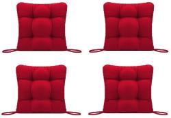 Palmonix Set Perne decorative pentru scaun de bucatarie sau terasa, dimensiuni 40x40cm, culoare visiniu, 4 buc/set (per-visiniux4)
